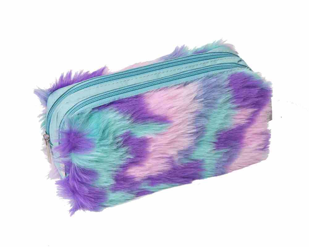 Reach Stationery 6 Pack Pencil Case Furry Pastel