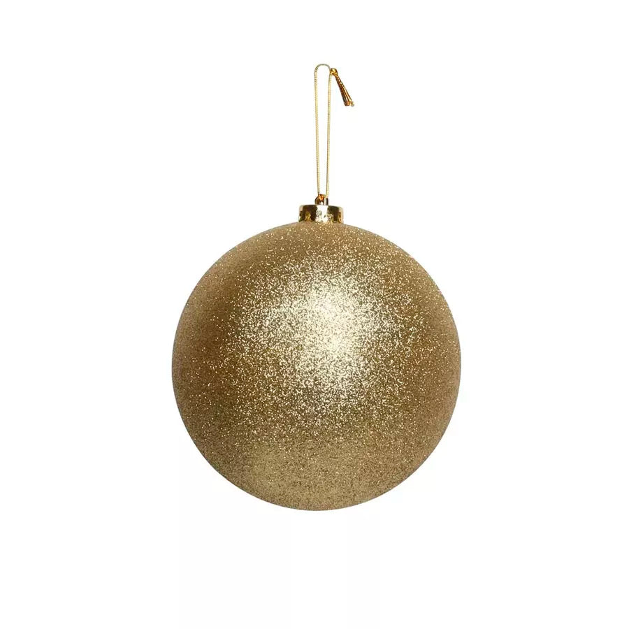 Glitter Shatterproof Bauble Gold 15cm