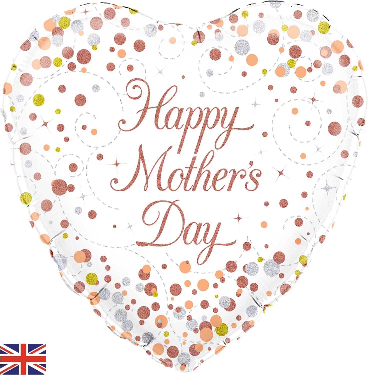 Oaktree Mother's Day Fizz Rose Gold 18" Foil