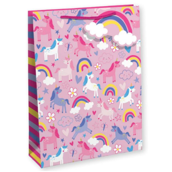 Unicorns And Rainbows Extra Large Gift Bag 6pk