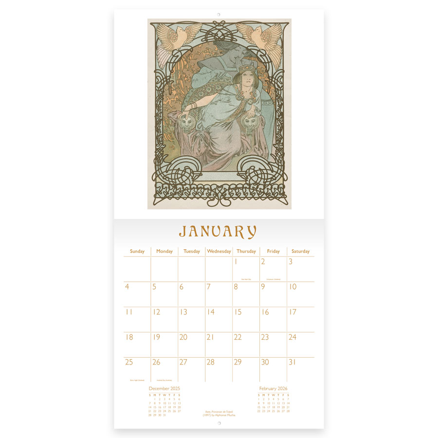 Robert Frederick Calendar Art Nouveau Large