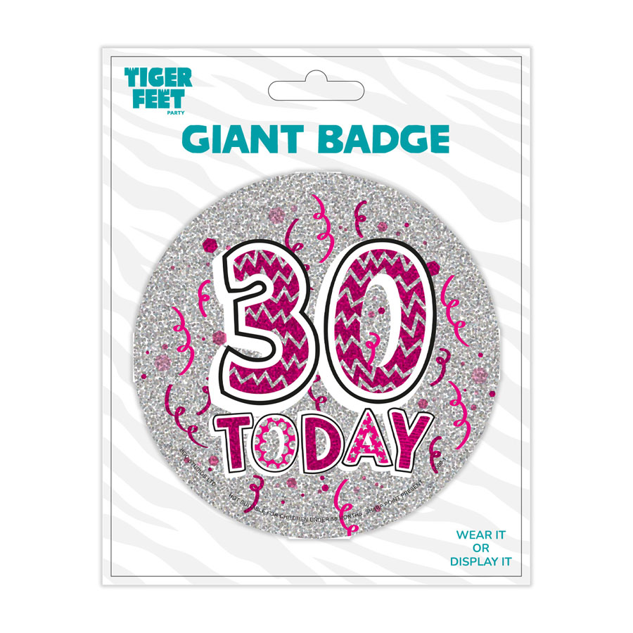 Big Badges Age 30 Female 6pk