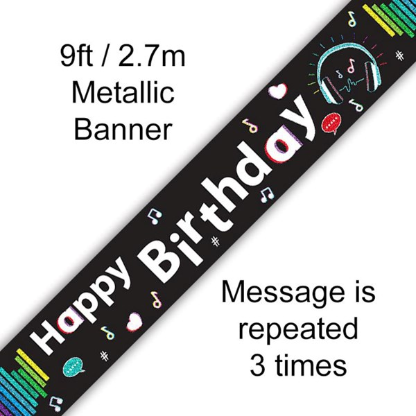 Oaktree Banner Birthday Music Media 9ft