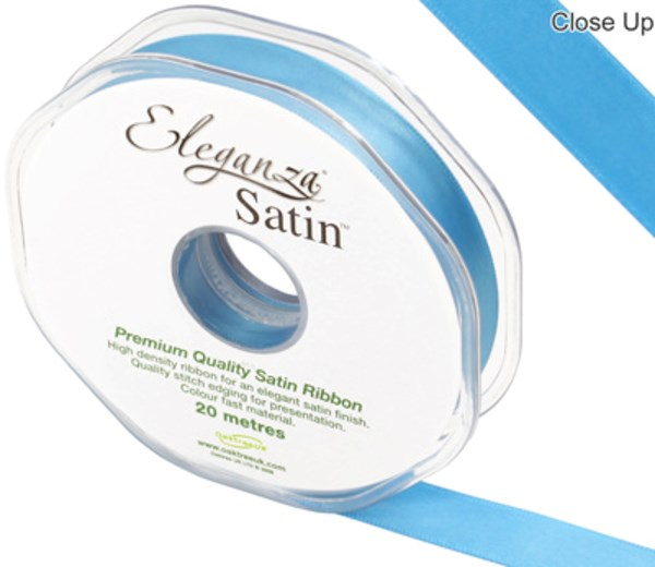 Eleganza Satin Ribbon Turquoise 15mm x 20m