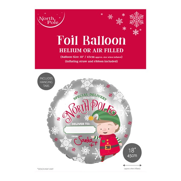 Elf Special Delivery Personalise 18" Foil Balloon
