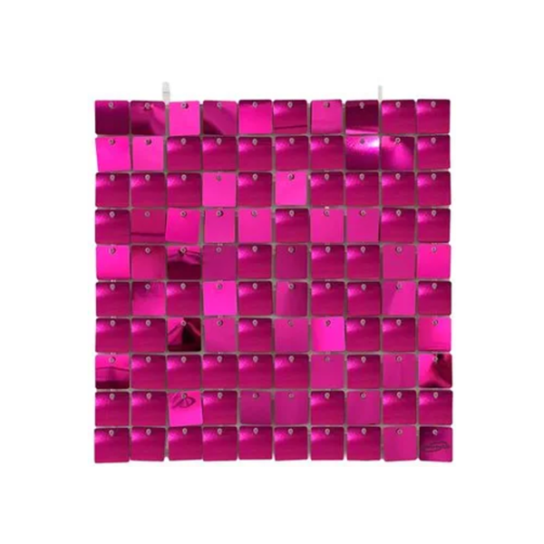 Oaktree Metallic Sequin Wall Panel Fuchsia 30cm