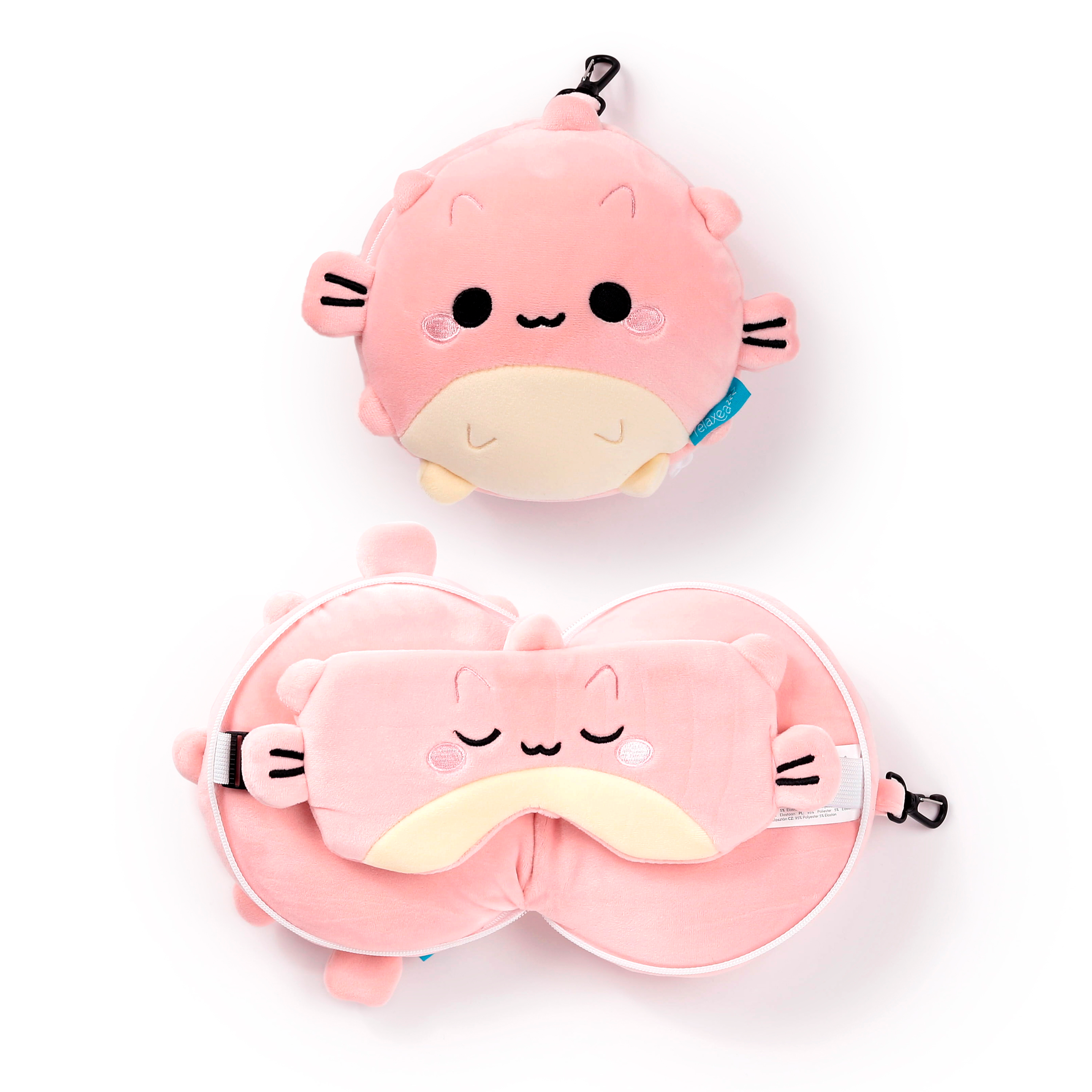 Pufferfish Travel Pillow And Eye Mask Relaxeazzz
