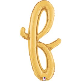 Grabo Foil Balloon Gold Script 14" Letter F