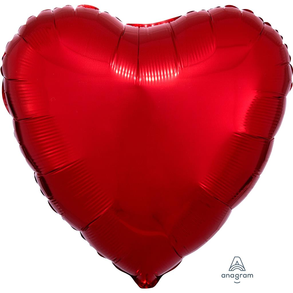Anagram Foil Balloon Metallic Red Heart 18"