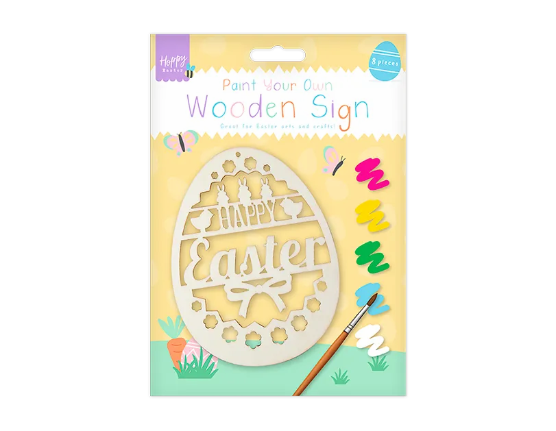 Gem Imports Paint Your Own Wooden Easter Sign