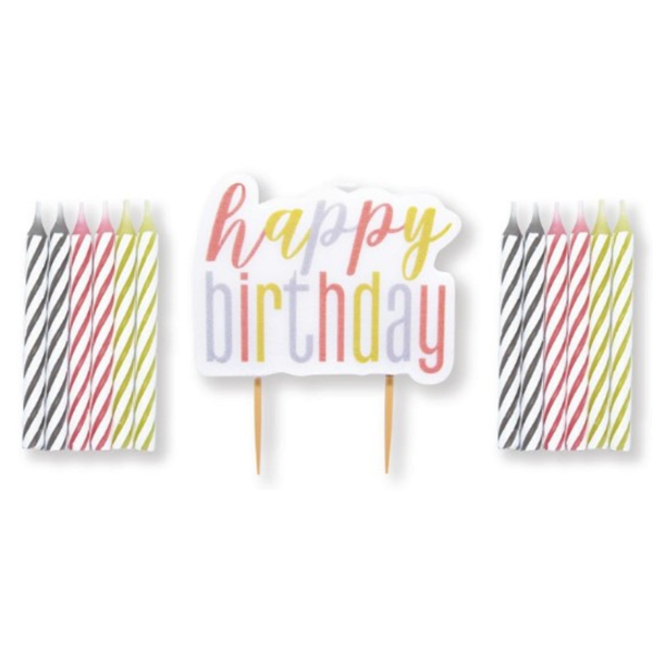 Unique Candle Glitz Rose Gold Birthday 13pc