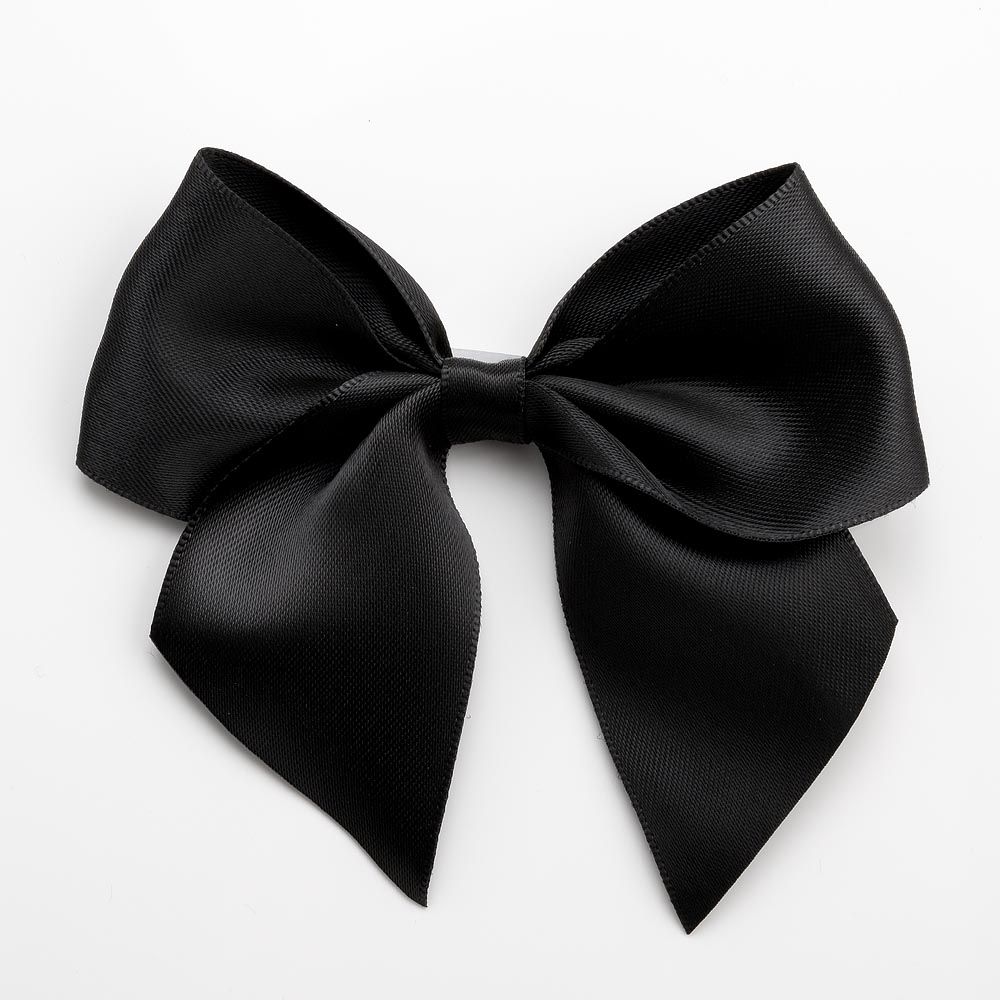Italian Options 6 Pack Ribbon Bows Black 10cm
