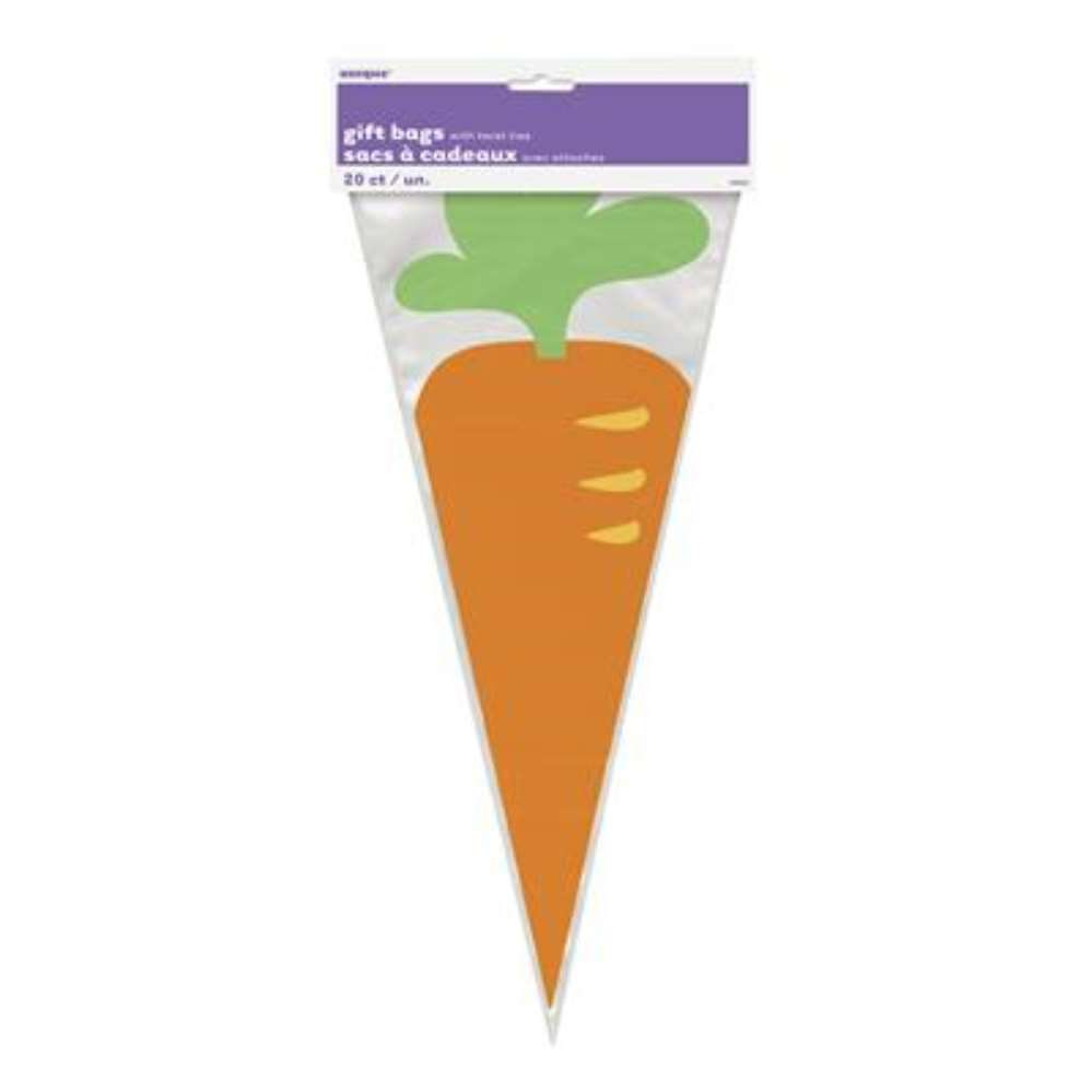 Unique 20 Pack Cello Bags Easter Carrot