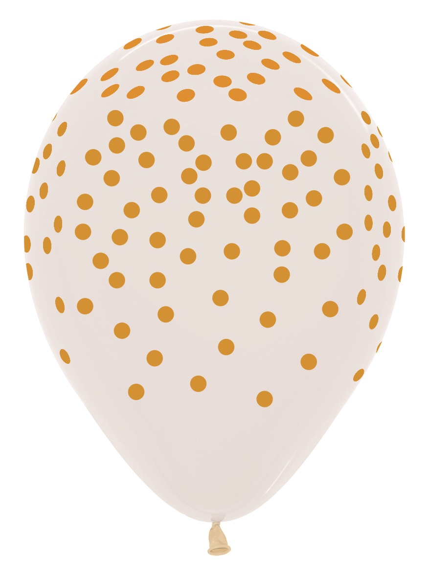 Sempertex Confetti Clear & Gold 12" Latex 25pk