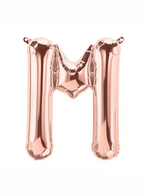 Qualatex Foil Balloon Rose Gold 16" Letter M