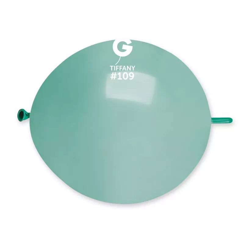 Gemar 50-pack Tiffany blue latex balloons, 13-inch decorators balloons, vibrant party decorations, natural latex material