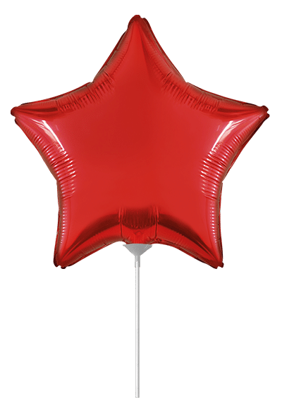 Flexmetal Red Star 9" Foil Balloon (Loose)
