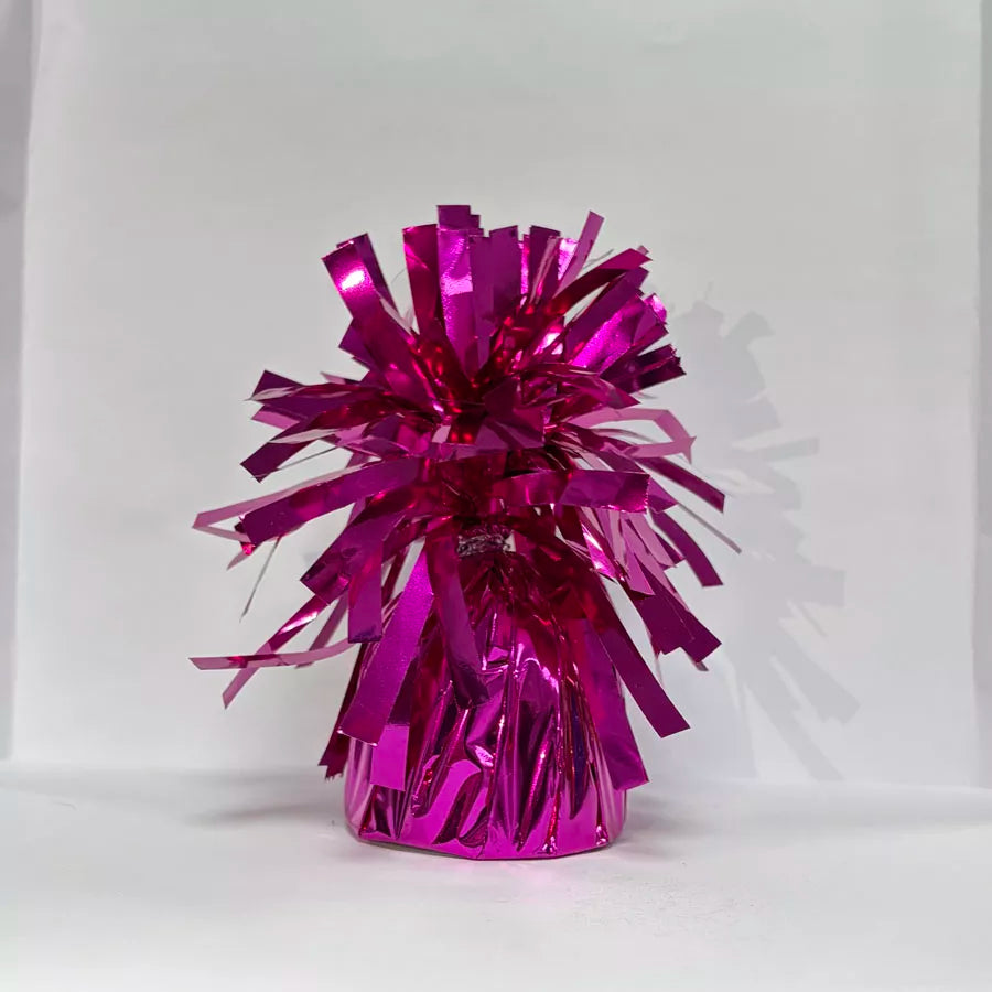Magenta Tiger Feet balloon weight, 170g, for securing balloons at parties, with a playful tiger paw design and sturdy base