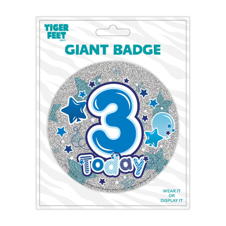 Big Badges Age 3 Male 6pk