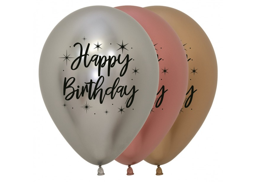 Sempertex Birthday Raidant Reflex 12" Latex 25pk