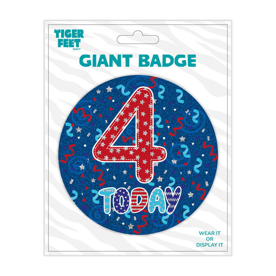 Big Badges Age 4 Male 6pk