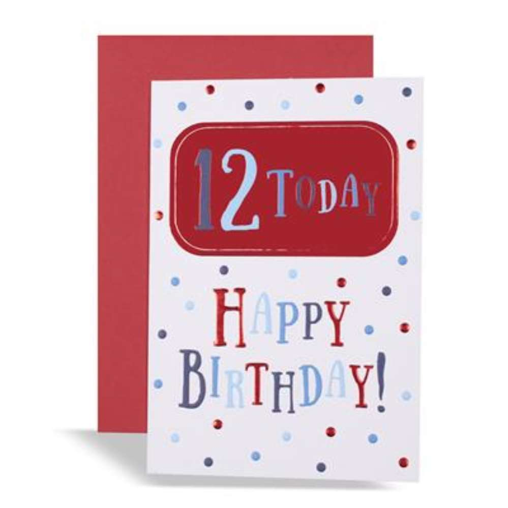 Prelude Pzazzle C50 Birthday Age 12 6pk