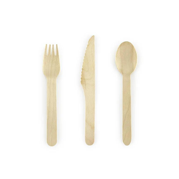 Wooden Cutlery 18pk
