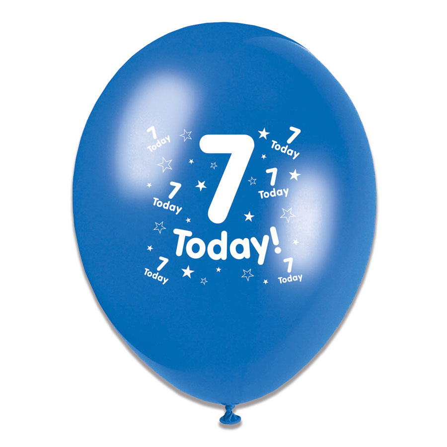 Tiger Feet Age 7 Birthday 10" Balloons 6x8pk