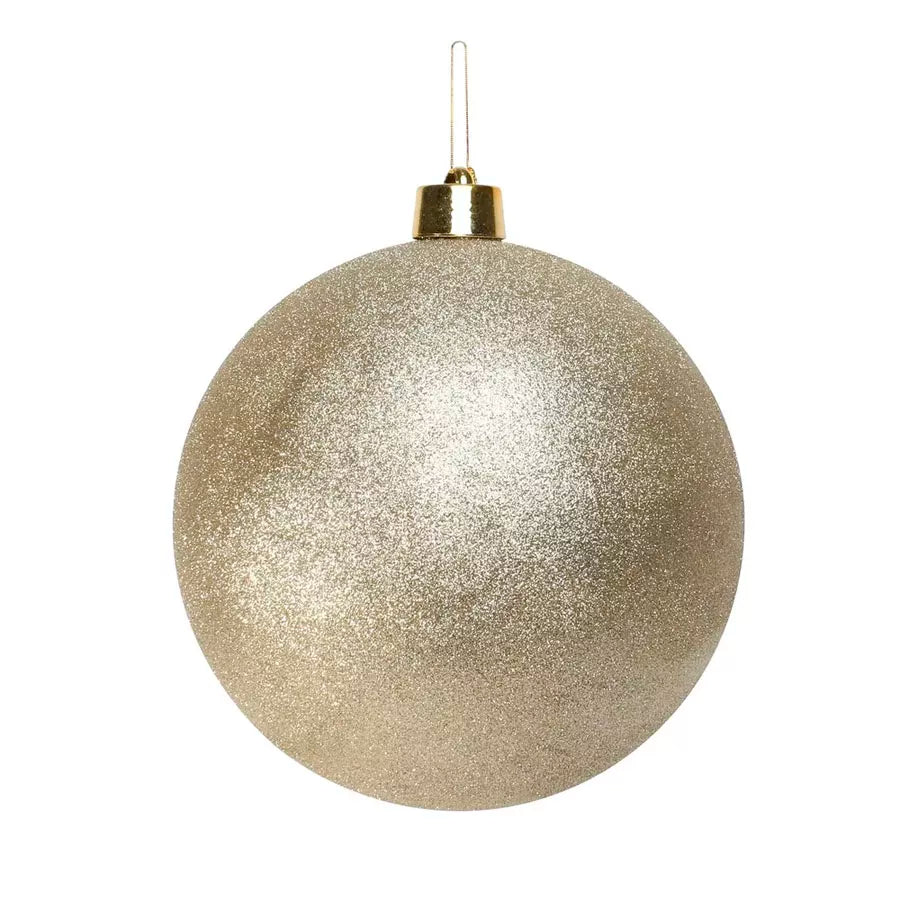 Glitter Shatterproof Bauble Champagne 30cm
