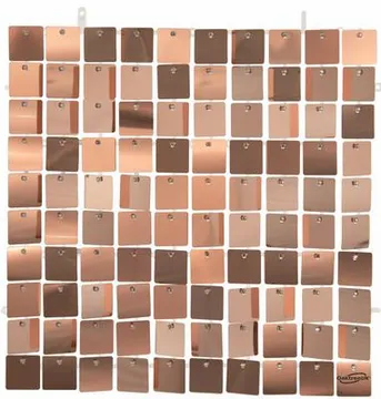 Oaktree Metallic Sequin Wall Panel Rose Gold 30cm