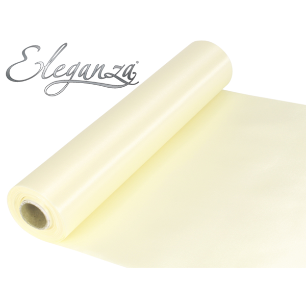 Eleganza Fabric Roll Satin Ivory 20m