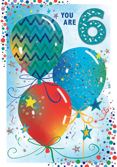 Simon Elvin C50 Birthday Age 6 6pk