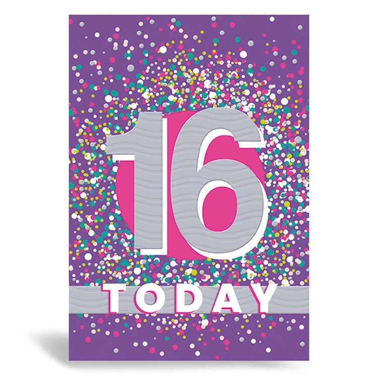 Prelude Pzazzle C50 Birthday Age 16 6pk