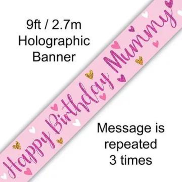 Oaktree Banner Happy Birthday Mummy 9ft