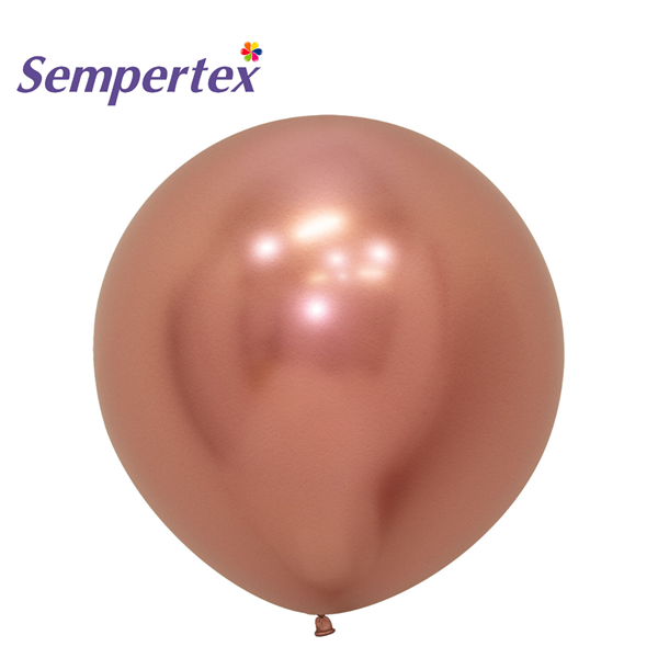 Sempertex Reflex Rose Gold 24" Latex Balloons 3pk