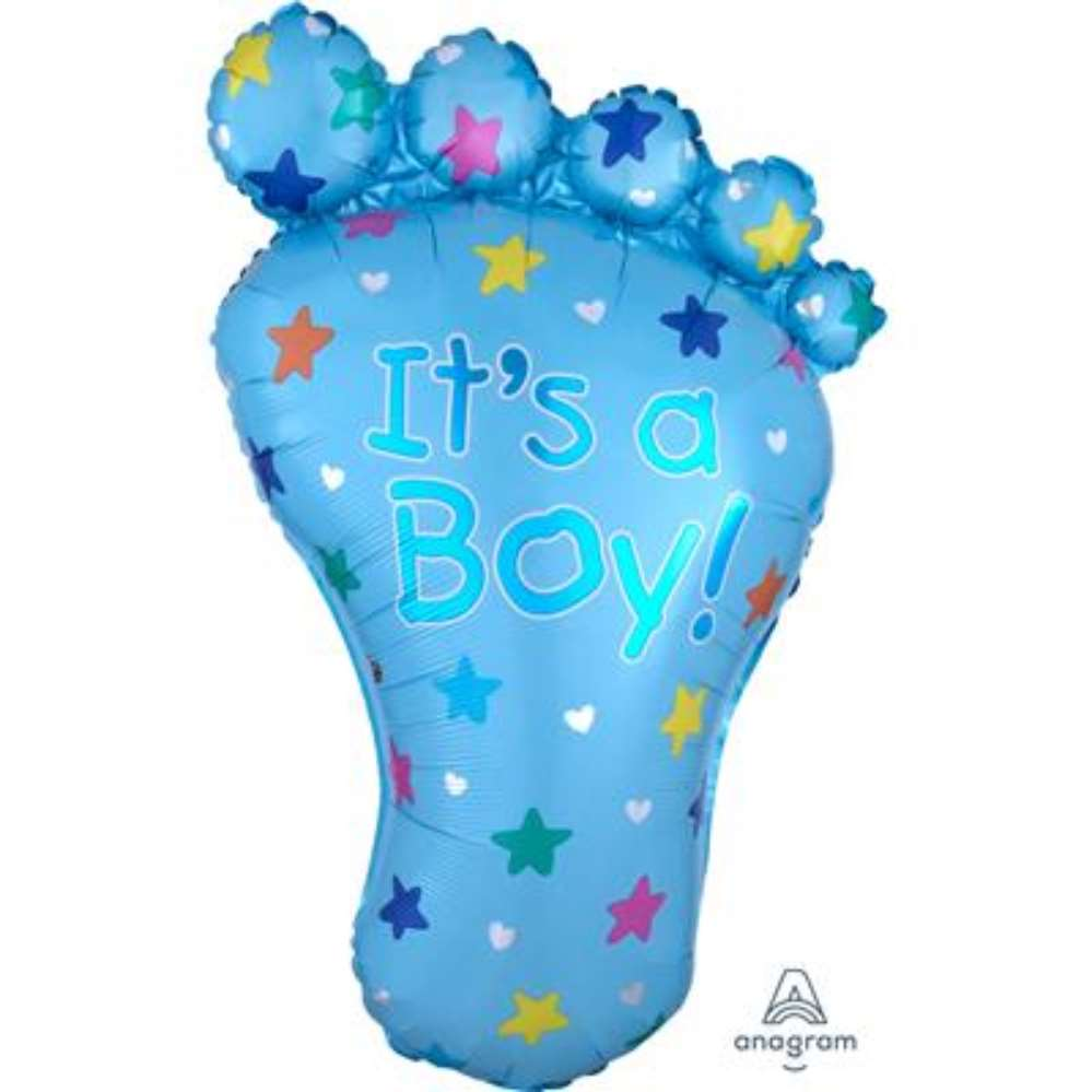 Anagram Foil Balloon It's A Boy Foot 32"