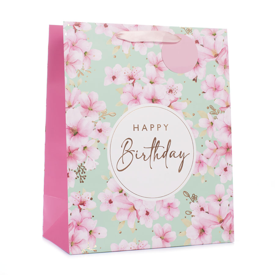 Tiger Feet Gift Bag Cherry Blossom Extra Large 6pk