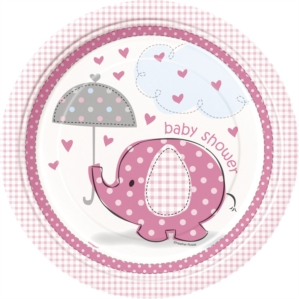 Unique 8 Pack Plates Umbrellaphants Pink 9