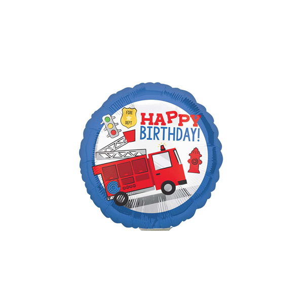 Amscan Fire Dept 9" Foil Balloon