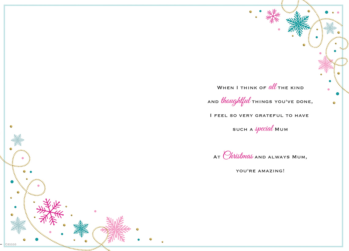 Regal 6 Pack C75 Cards Christmas Mum