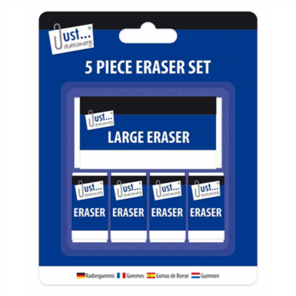 5 White Erasers