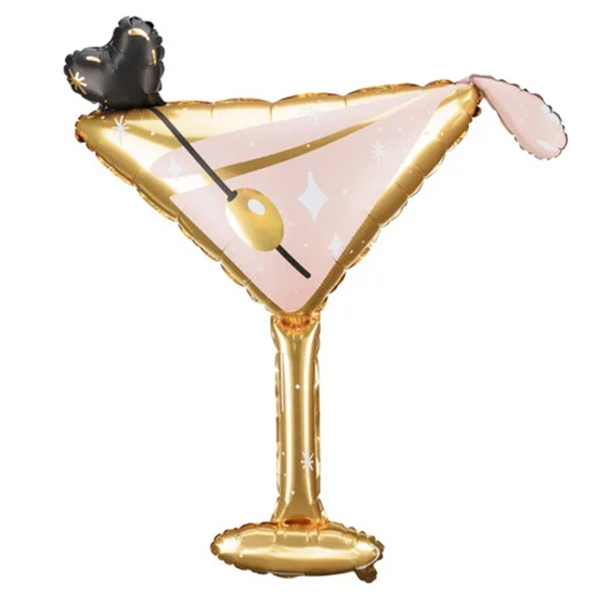 PartyDeco Martini Cocktail 50" Foil Balloon