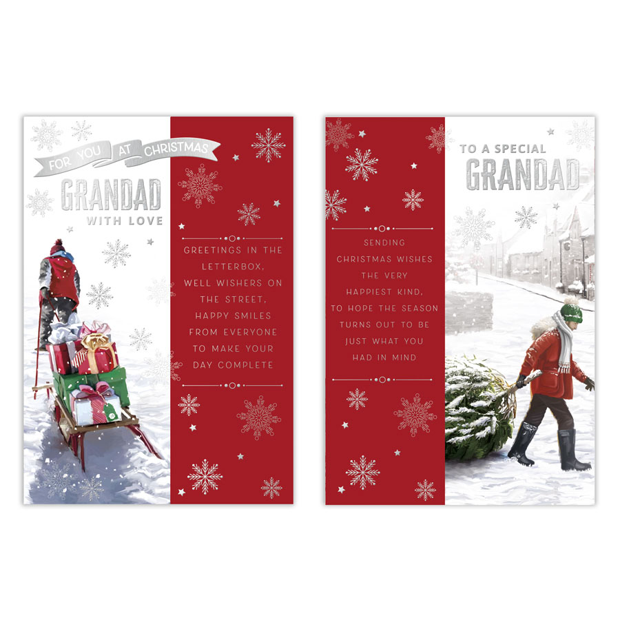 Poppyhill 12 Pack Cards C50 Christmas Grandad