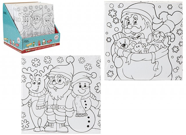 Colour Your Own Canvas 25cm 12pk