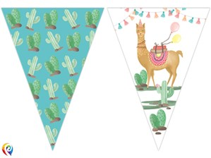 Qualatex Flag Banner Llama Party