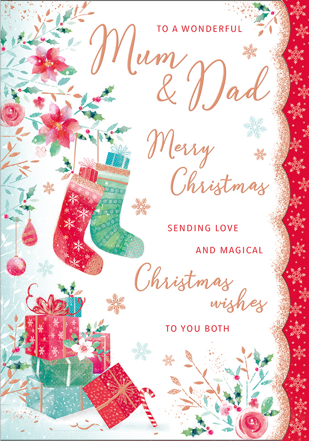 Regal 6 Pack C90 Cards Christmas Mum & Dad
