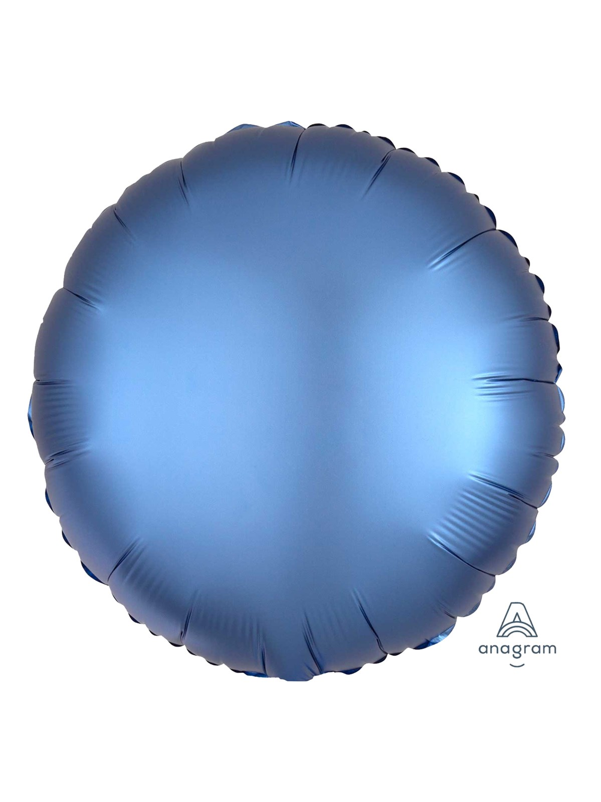 Anagram Foil Balloon Satin Luxe Azure Round 18"
