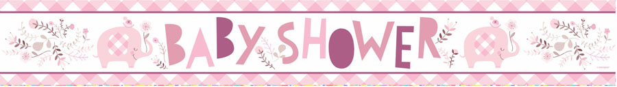 Unique Banner Baby Shower Pink 9ft