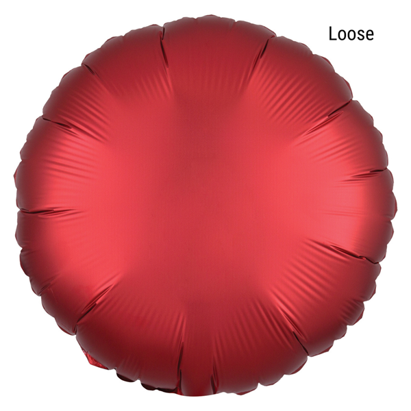 Anagram Satin Luxe Sangria 18" Round Foil Loose