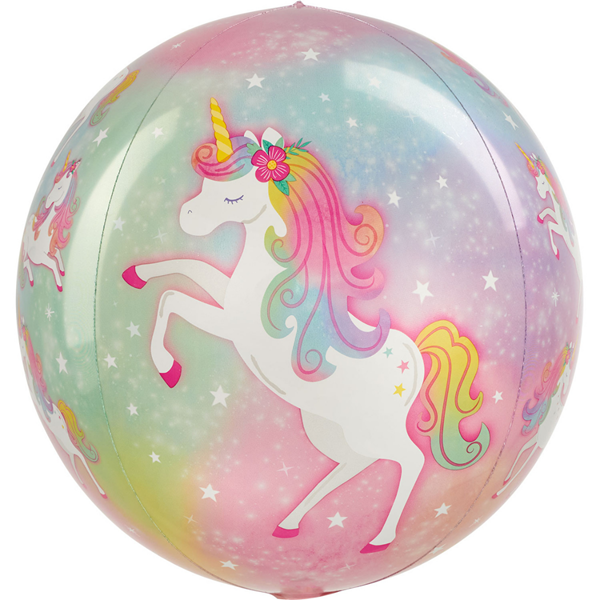 Anagram Enchanted Unicorn 15" Orbz Foil Balloon